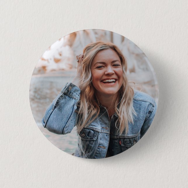 Personalized Photo 6 Cm Round Badge (Front)