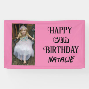 Personalized Photo and Age Happy Birthday Banner