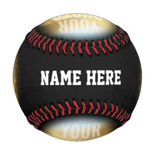 PERSONALIZED Photo And Name Black Circle Baseball
