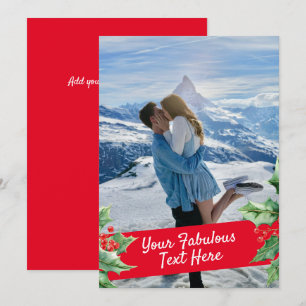 Personalized photo and text Christmas Card