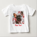 Personalized Photo and Text Funny Baby T-Shirt<br><div class="desc">Personalized Repeating Photo and Text Funny Baby toddler t-shirt</div>