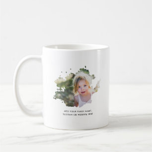 Personalized Photo and Text Ink Spot Coffee Mug