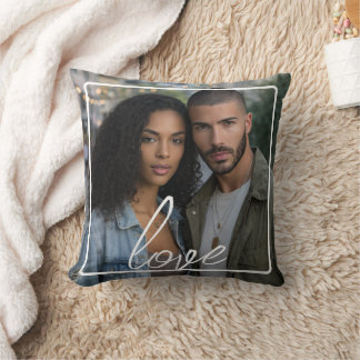 Personalized Photo and Text Photo Collage Cushion
