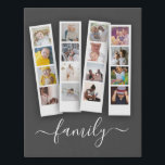 Personalized Photo and Text Photo Collage Faux Canvas Print<br><div class="desc">Make a Personalized family 16 Photo keepsake wall art  - Faux Wrapped Canvas Print from Ricaso - add your own photo and text - photo keepsake gifts</div>