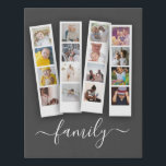 Personalized Photo and Text Photo Collage Faux Canvas Print<br><div class="desc">Make a Personalized family 16 Photo keepsake wall art  - Faux Wrapped Canvas Print from Ricaso - add your own photo and text - photo keepsake gifts</div>