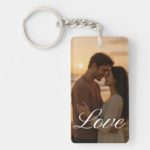 Personalized Photo and Text Photo Collage Keychain