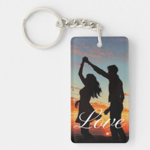 Personalized Photo and Text Photo Collage Keychain