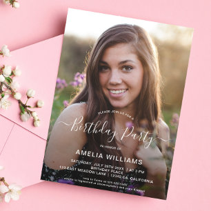 Personalized Photo Birthday Any Age Invitation