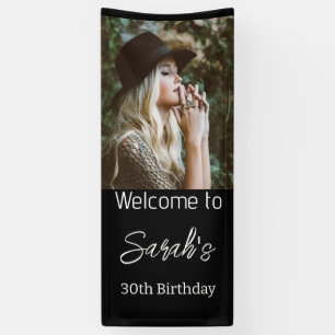 Personalized Photo Birthday Party Script Welcome  Banner