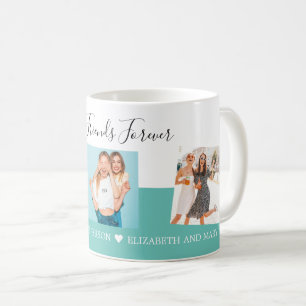 Personalized Photo Collage Best Friends Script BFF Coffee Mug