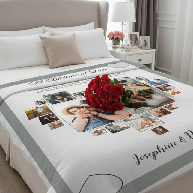 Personalized Photo Collage Blanket Anniversary (Creator Uploaded)