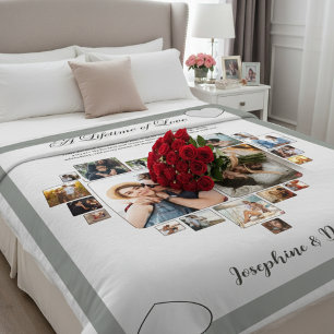 Personalized Photo Collage Blanket Anniversary
