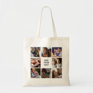 Personalized Photo Collage Friends Family Tote Bag