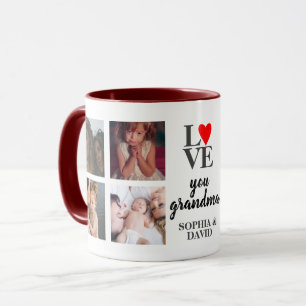 Personalized Photo Collage Gift for Grandmother Mug