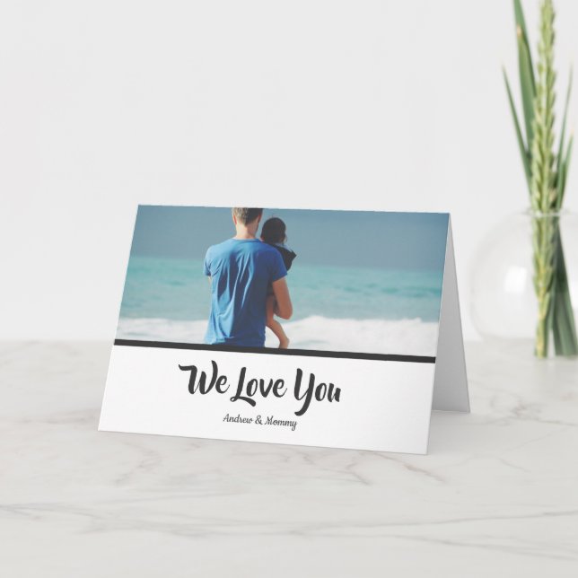 Personalized Photo Collage Happy Father's Day love Card (Front)