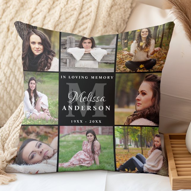 Personalized Photo Collage Keepsake Memorial Cushion (Creator Uploaded)