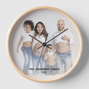Personalized Photo Custom Text Family Keepsake Clock