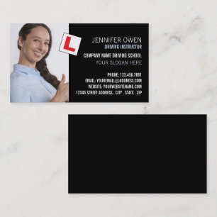 Personalized Photo, Driving School, Instructor Business Card