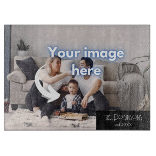 Personalized Photo&Family name Kitchen Cutting Boa Board