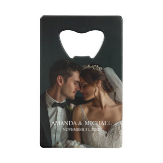 Personalized Photo Favor with Names & Wedding Date