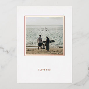 Personalized Photo Foil Valentine's Day Card.