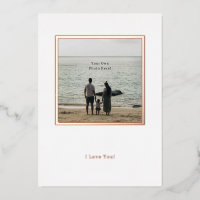 Personalized Photo Foil Valentine's Day Card.