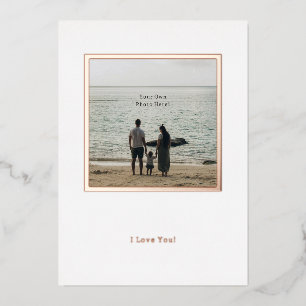 Personalized Photo Foil Valentine's Day Card.