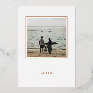 Personalized Photo Foil Valentine's Day Card.