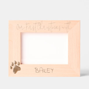 Personalized Photo Frame Dog 1st Christmas, 7 x 5"