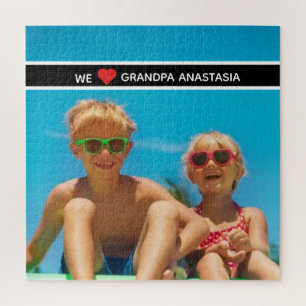 Personalized photo gift for Grandpa  from children Jigsaw Puzzle