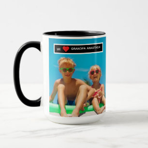 Personalized photo gift for Grandpa from children Mug