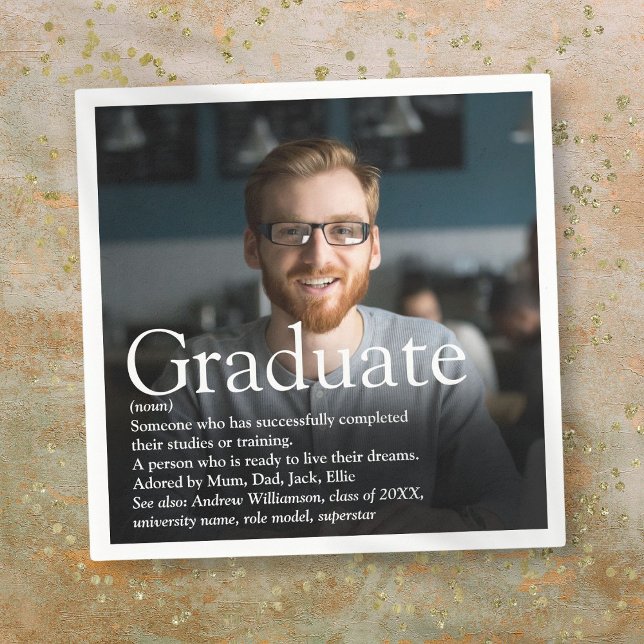 Personalized Photo Graduate Definition Napkin (Personalized Photo Graduate Definition Napkins)