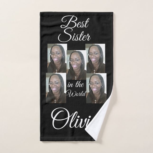PERSONALIZED PHOTO  HAND TOWEL  (Hand Towel)