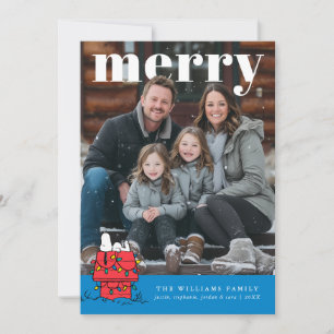 Personalized Photo Holiday Snoopy Doghouse