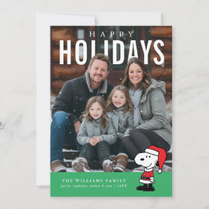 Personalized Photo Holiday Snoopy Doghouse Card