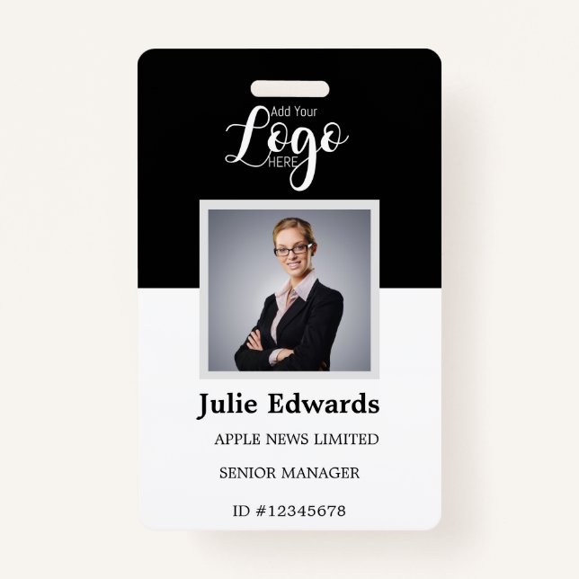 Personalized Photo ID & Logo security pass ID Badge (Front)