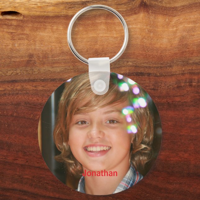 Personalized Photo  Key Ring (Back)
