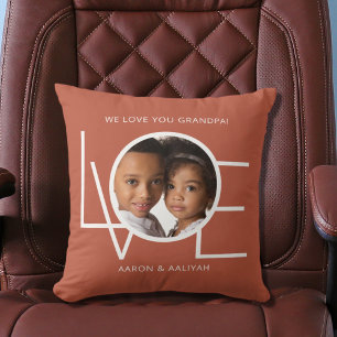 Personalized Photo Love Keepsake Grandpa Cushion