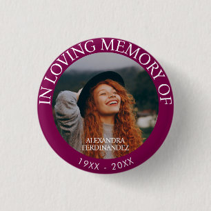 Personalized Photo Memorial 3 Cm Round Badge