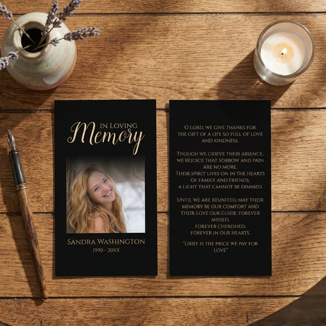 Personalized Photo Memorial Business Card (Creator Uploaded)