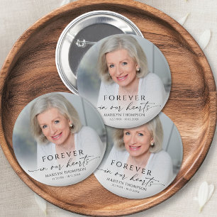 Personalized Photo Memorial Funeral Keepsake 6 Cm Round Badge