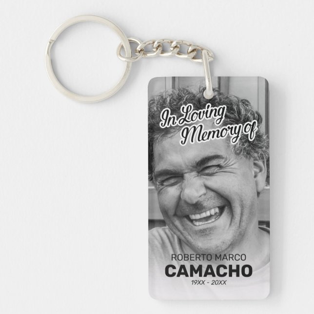 Personalized Photo Memorial Key Ring (Front)