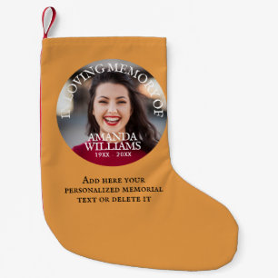 Personalized Photo Memorial Small Christmas Stocking