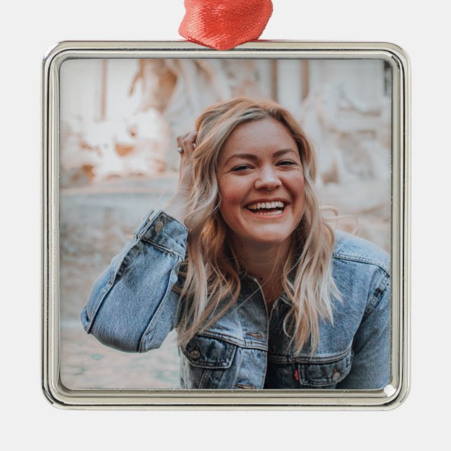 Personalized Photo Metal Ornament (Front)