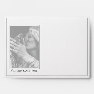 Personalized Photo Modern Wedding Envelope