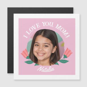 Personalized Photo Name Mother's Day I Love You  Magnetic Invitation