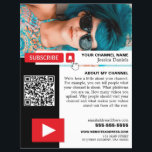 Personalized Photo & QR Code, Youtube - Vlogger Flyer<br><div class="desc">Personalized Photo & QR Code,  Youtube - Vlogger Advertising Flyer by The Business Card Store.</div>