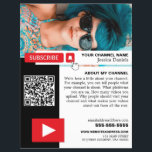Personalized Photo & QR Code, Youtube - Vlogger Flyer<br><div class="desc">Personalized Photo & QR Code,  Youtube - Vlogger Advertising Flyer by The Business Card Store.</div>