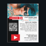 Personalized Photo & QR Code, Youtube - Vlogger Flyer<br><div class="desc">Personalized Photo & QR Code,  Youtube - Vlogger Advertising Flyer by The Business Card Store.</div>