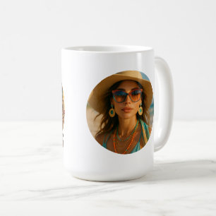 Personalized Photo Retro Bahamas Tropical Beach Coffee Mug